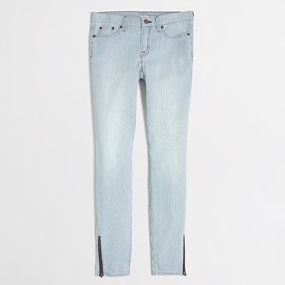 J. Crew blue white railroad stripe pants